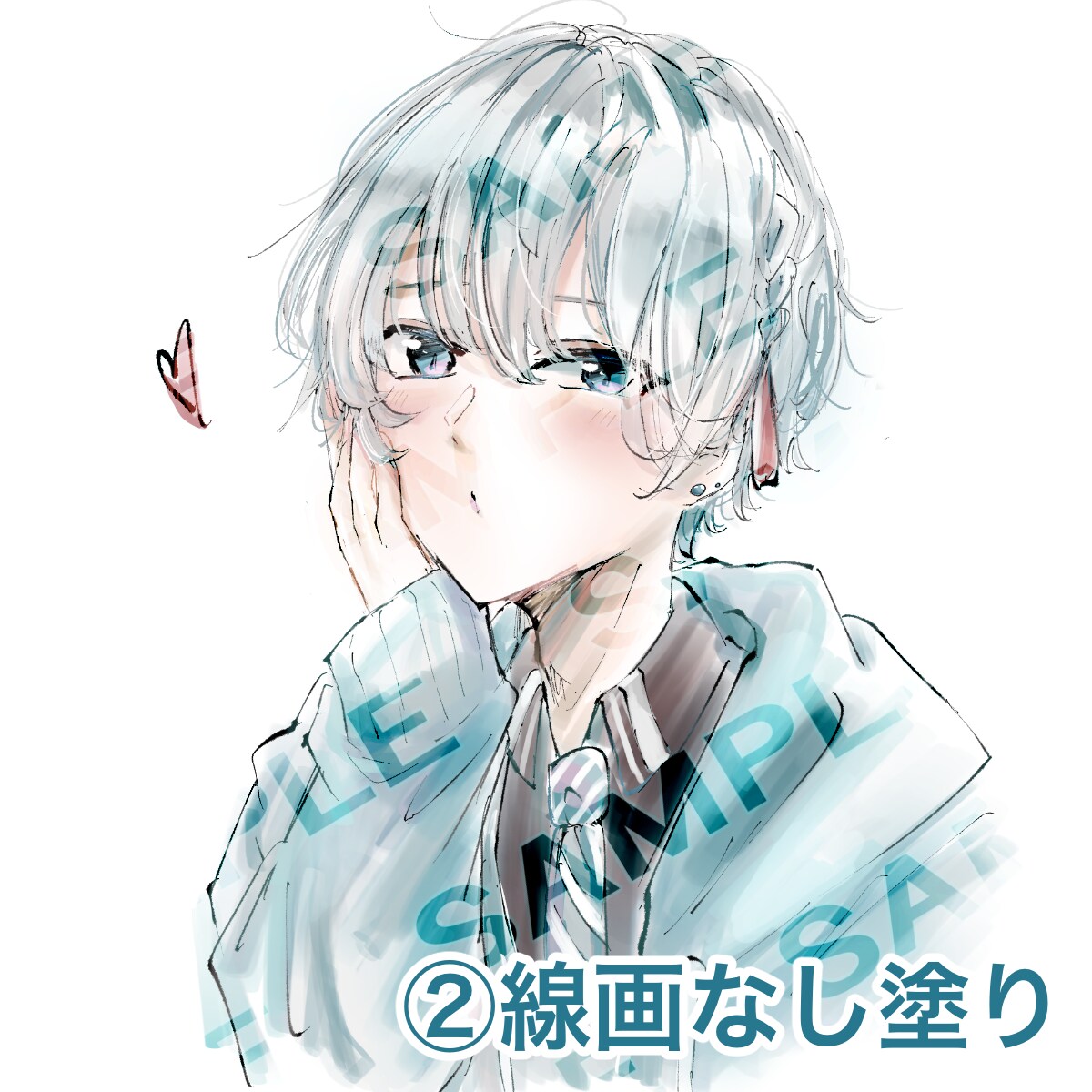 SNSアイコンに使えるイラストお描きします 中性的な男子から女子まで可愛らしいキャラクターお描きします イメージ5
