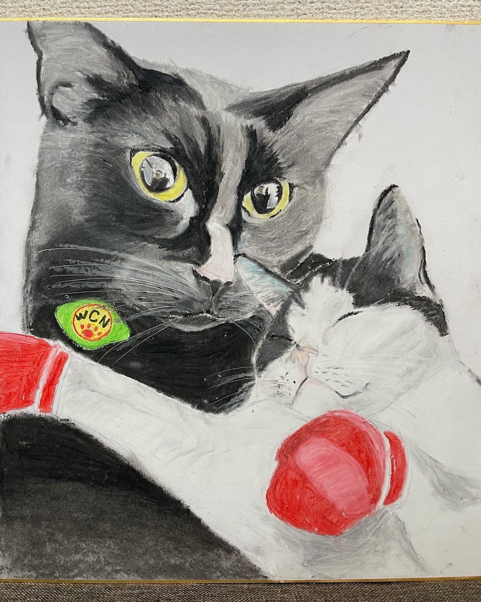 クレパスを使って猫の絵を描かせていただきます クレパスにしか出せない温かな絵でペットの絵を残してみませんか イメージ5