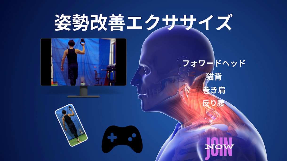 姿勢改善エクササイズの提供・指導します 1回30分！姿勢改善エクササイズ イメージ1
