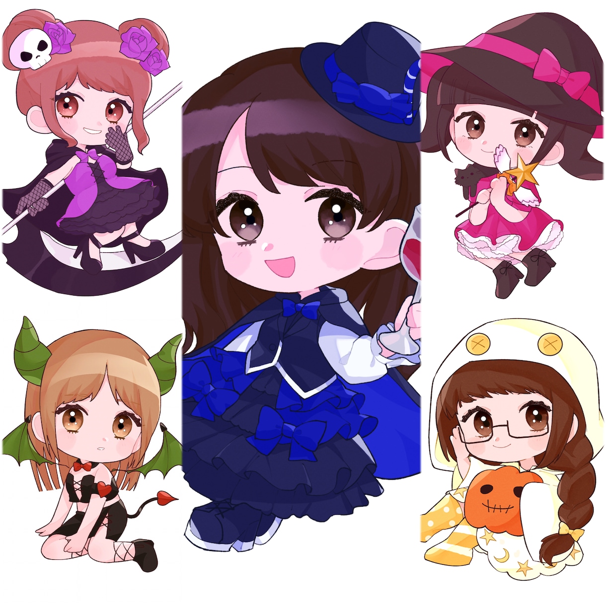 商用利用OK！デフォルメ・ミニキャラ絵を描きます 1.5頭身〜4頭身まで！5回修正可能！ イメージ7