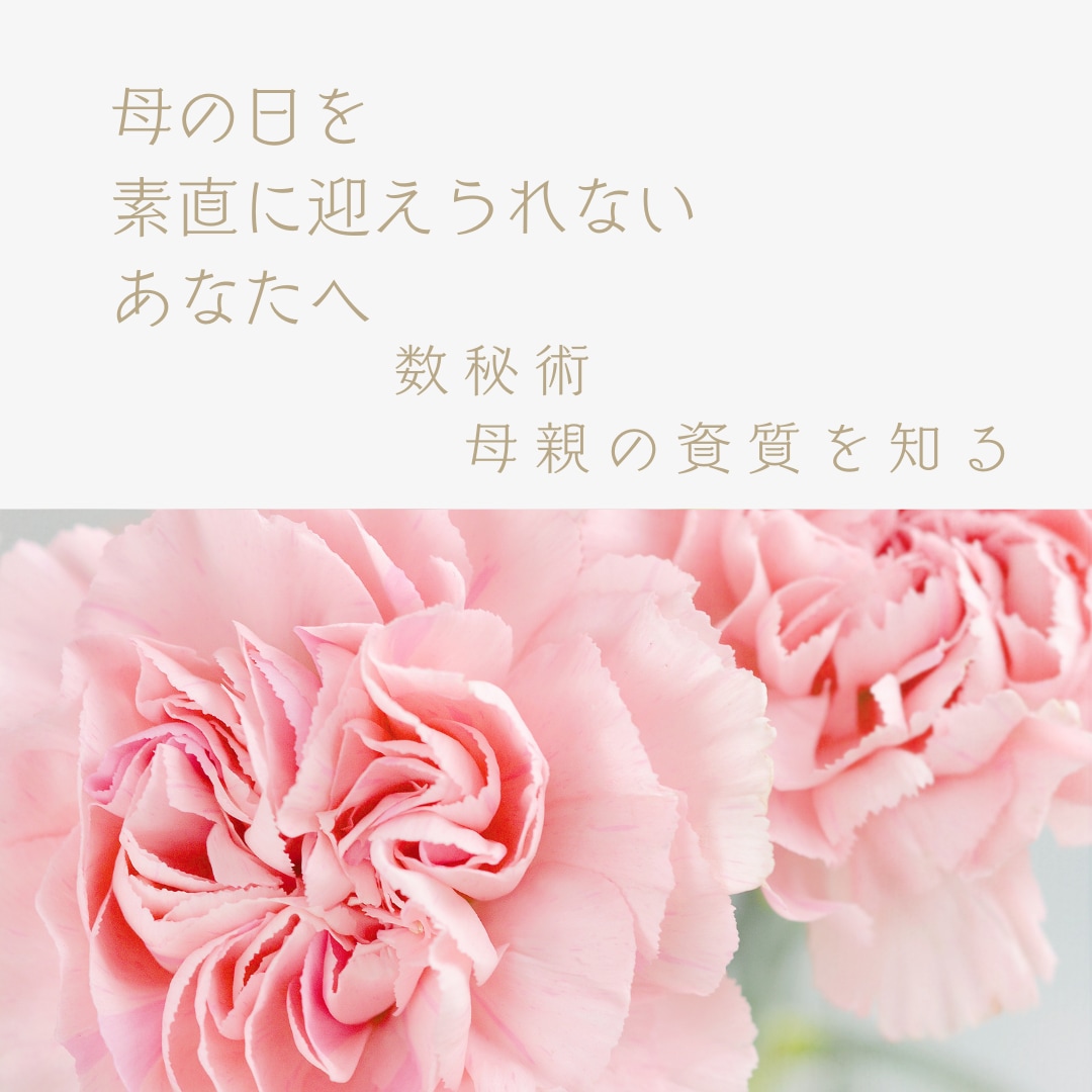 数秘術/母の日スペシャルあなたの母親の資質を視ます 母親を理解したい 母親を知りたい 母親を通して自分を知る イメージ1