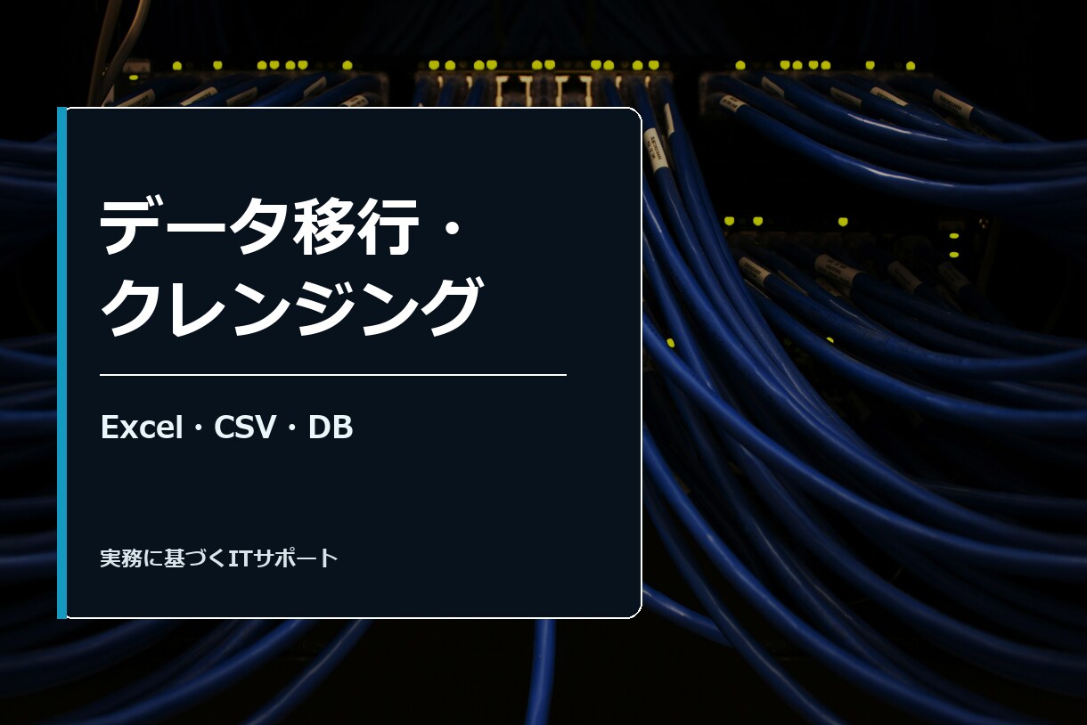 データ移行・クレンジングます Excel/CSV/DB移行・データクレンジング イメージ1