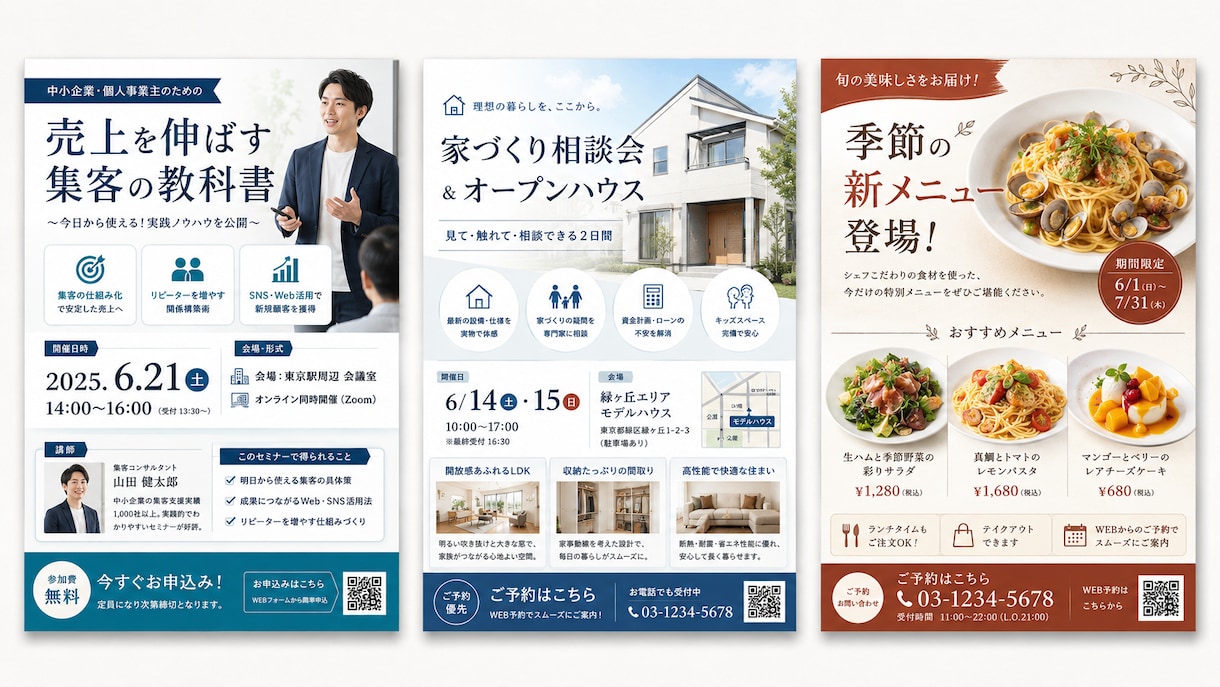 ココナラ最安値｜集客チラシを制作します 伝えたい内容が届くチラシに整えます イメージ2