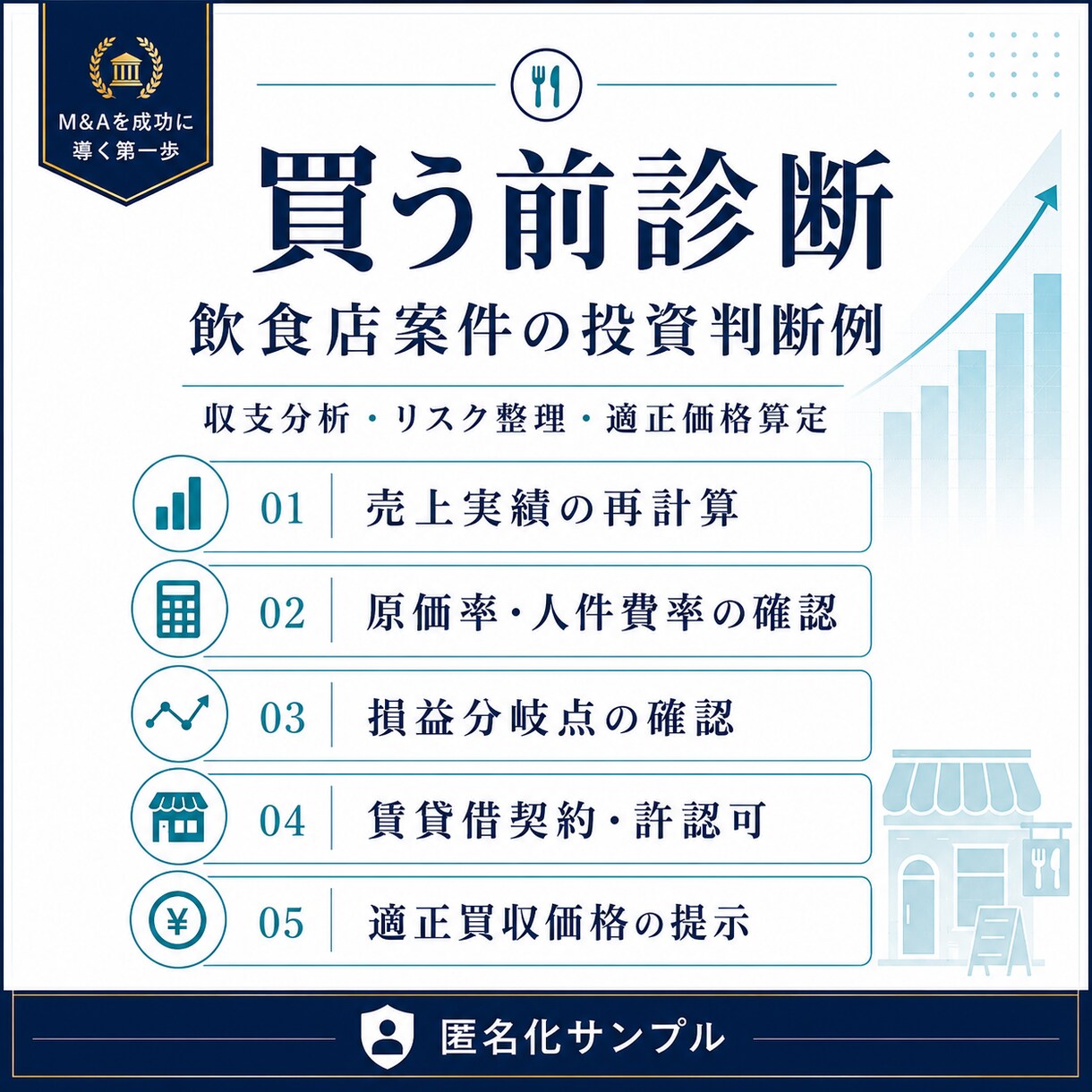 M&A案件の買う前診断を行います 収支とリスクを精査し買う・見送るを判断 イメージ5