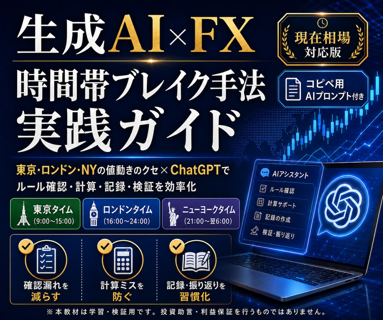 生成AI×FX｜時間帯ブレイク手法を実践解説します シンプルな時間帯ルールとChatGPT活用でミスを減らします イメージ1