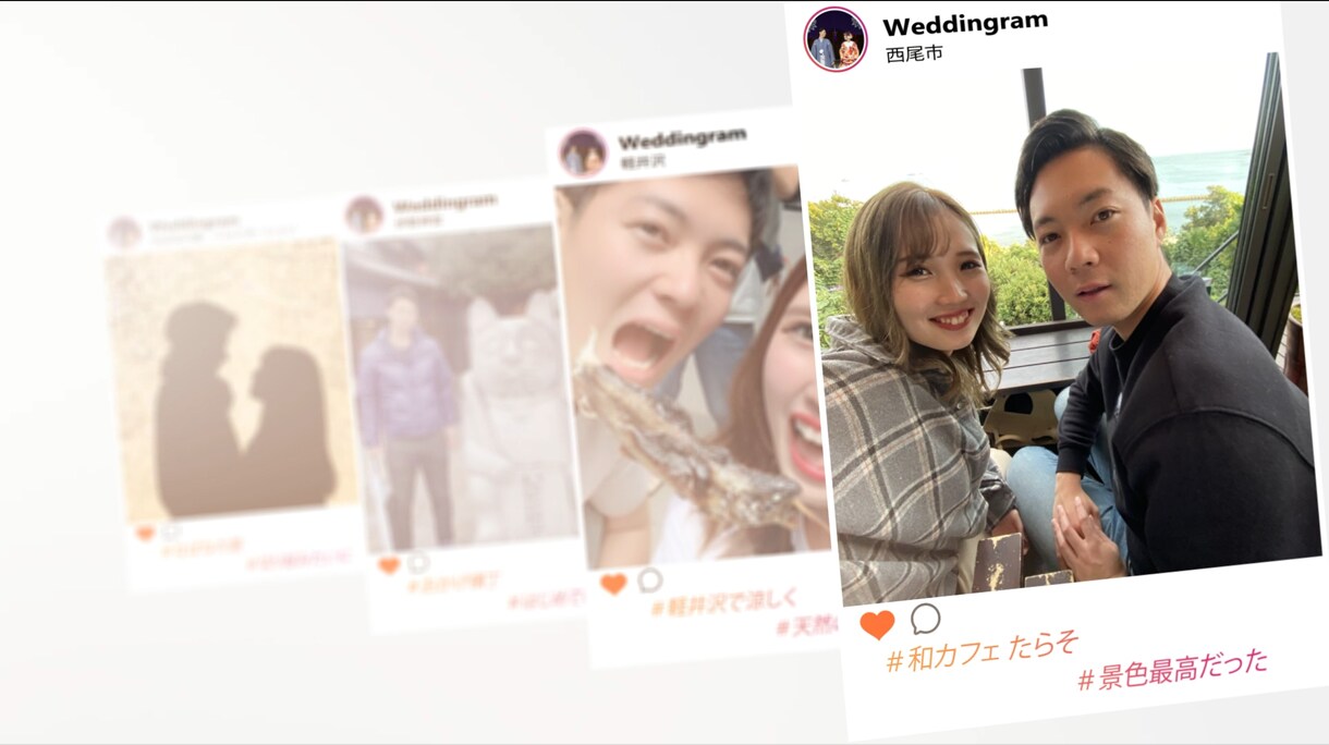 インスタ風☆結婚式プロフィールムービー作ります SNS風プロフィールムービーならお任せください！！ イメージ4