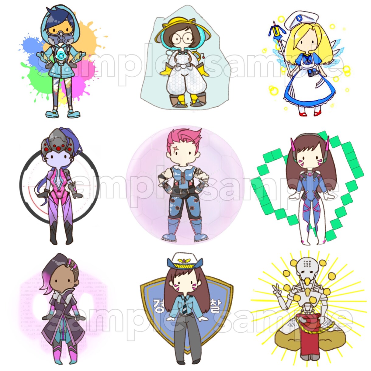 アニメ・ゲームの【キャラアイコン】描きます SNSアイコン用のかわいい3頭身イラスト♡ イメージ1
