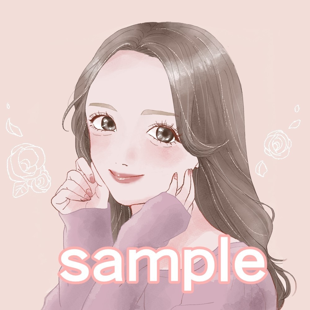 上品で可愛い♥アイコン用イラスト描きます ゆるふわ、上品、ガーリーなイラストをお探しの方へ イメージ1