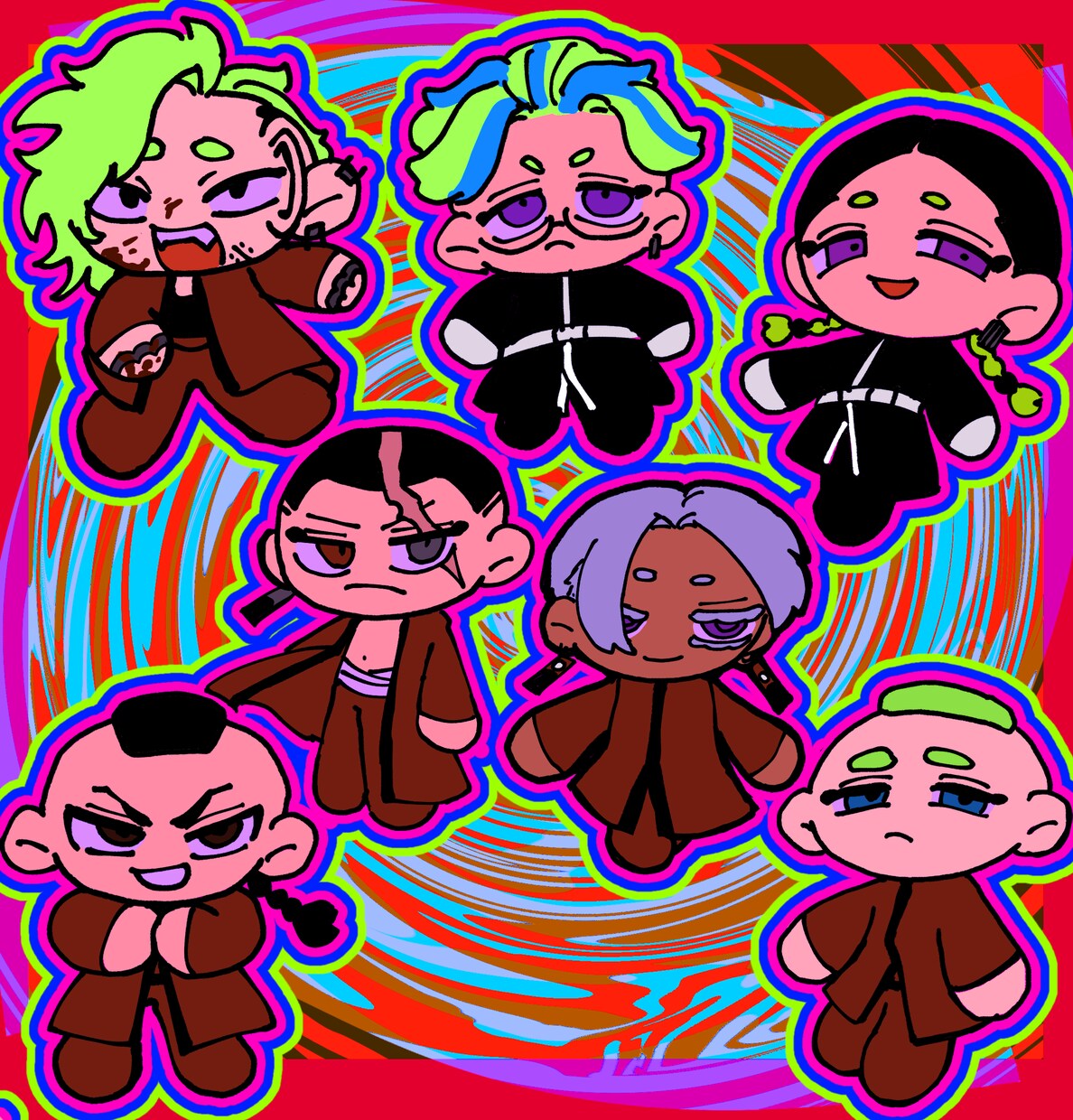各種SNSアイコン制作いたします 彩度が高くて毒々しいイラストが得意です イメージ3
