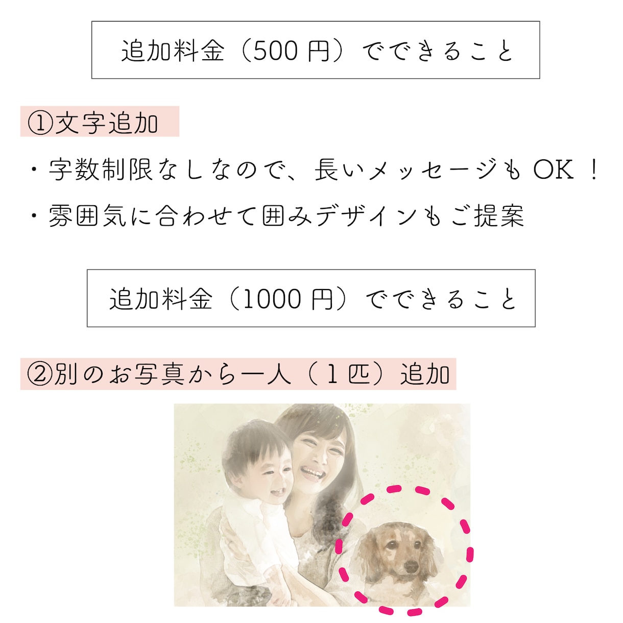 ふんわり優しい似顔絵をお届けします 思い出のお写真を一枚のアートに！ イメージ4