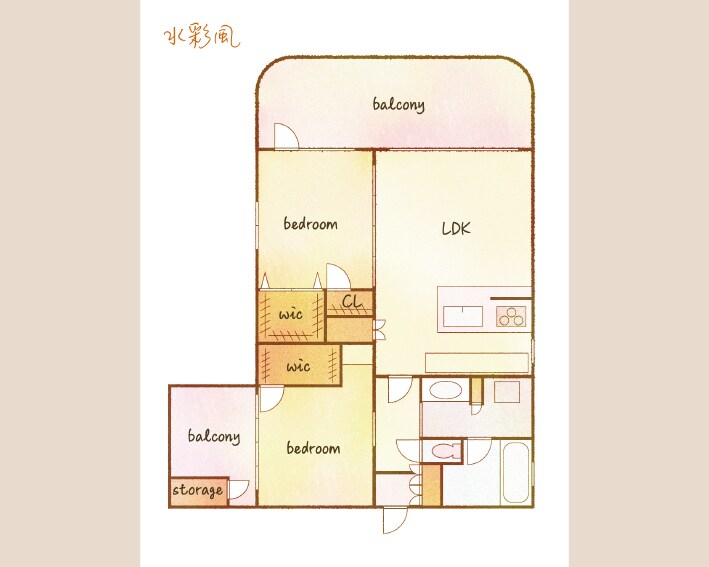 素早く間取り図をトレース・作成します 不動産資料や広告に、分かりやすい間取り図を イメージ6