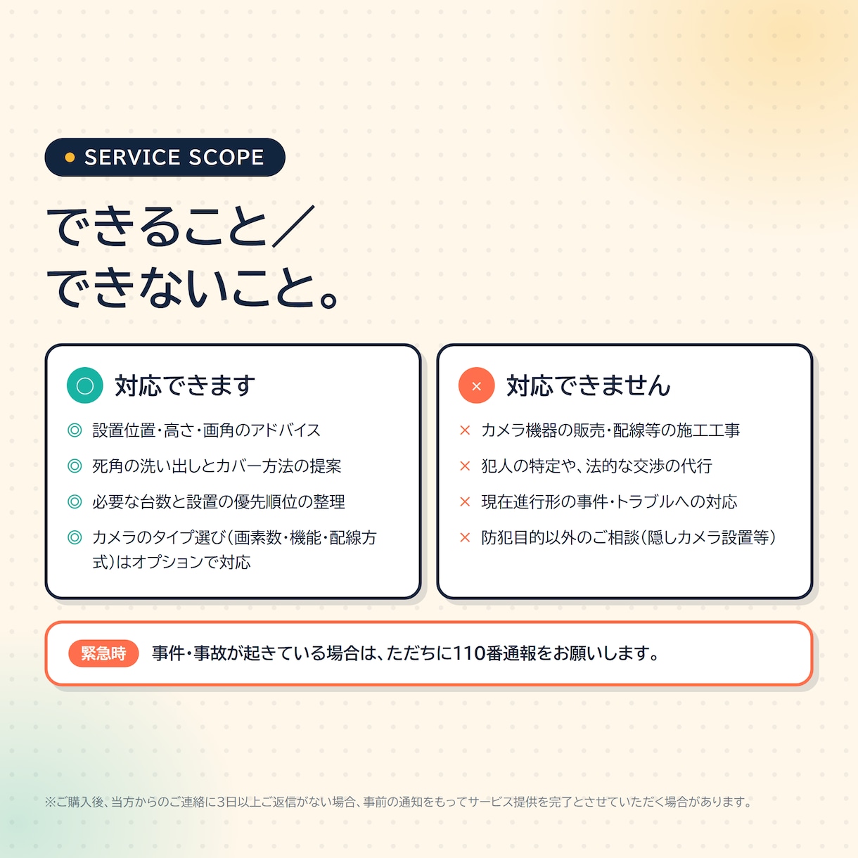 元警察官が防犯カメラ設置場所を監修します 元警察官が診断！効果的な防犯カメラ設置場所・画角をアドバイス イメージ6