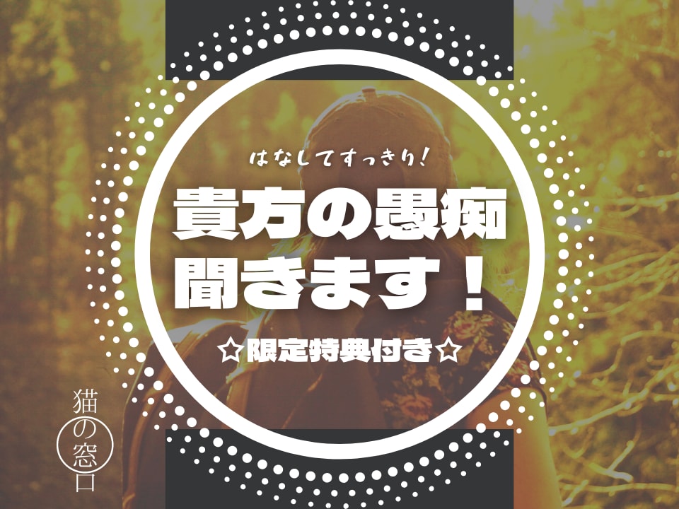 秘密厳守で貴方の話相手になります とにかく話したい、愚痴りたい、伺います！ イメージ1