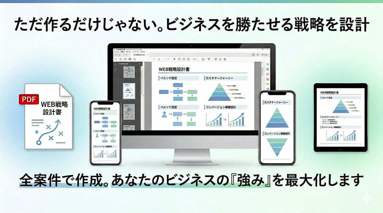 戦略設計書付き！売上に繋がるWebサイト制作します デザインの理由がわかる！戦略設計書付きの売れるサイト制作 イメージ4