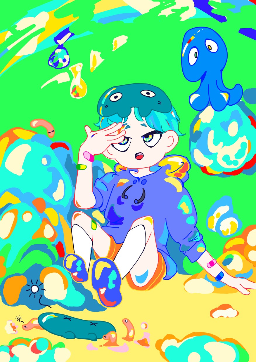カラフルでポップなイラスト、アイコンを描きます SNS、ブログ、商用にお使い下さい。貴方だけのイラストを イメージ1
