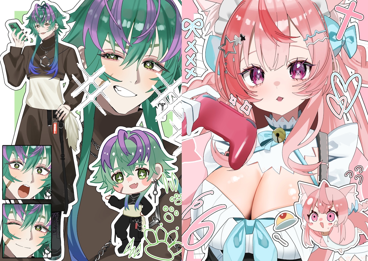 鮮やかな目を引く一枚絵を作成します 最短2週間納品・報連相迅速・華やか＆儚いイラストが得意 イメージ5