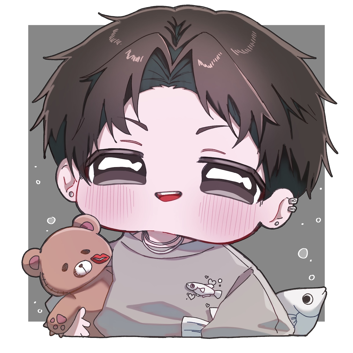 デフォルメイラスト描きます ミニキャラのイラストを描きます！SNS等使用可能です。 イメージ1