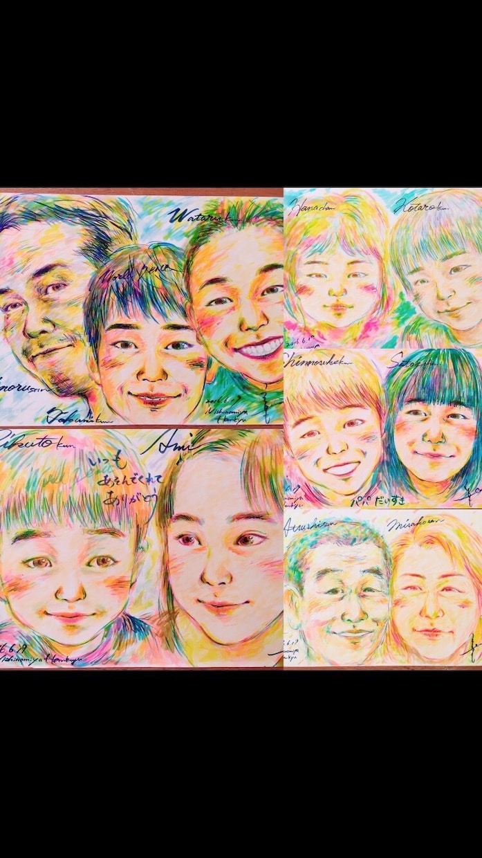世界に１つだけの色鮮やかな似顔絵をお描きします 特別な記念日やウェルカムボード、サプライズのギフトとして イメージ5