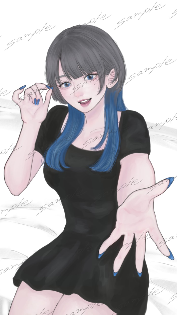 大人可愛い・透明感・綺麗め｜女性イラストを描きます アイコンをオシャレに彩る｜オリジナルイラストを届けます イメージ7