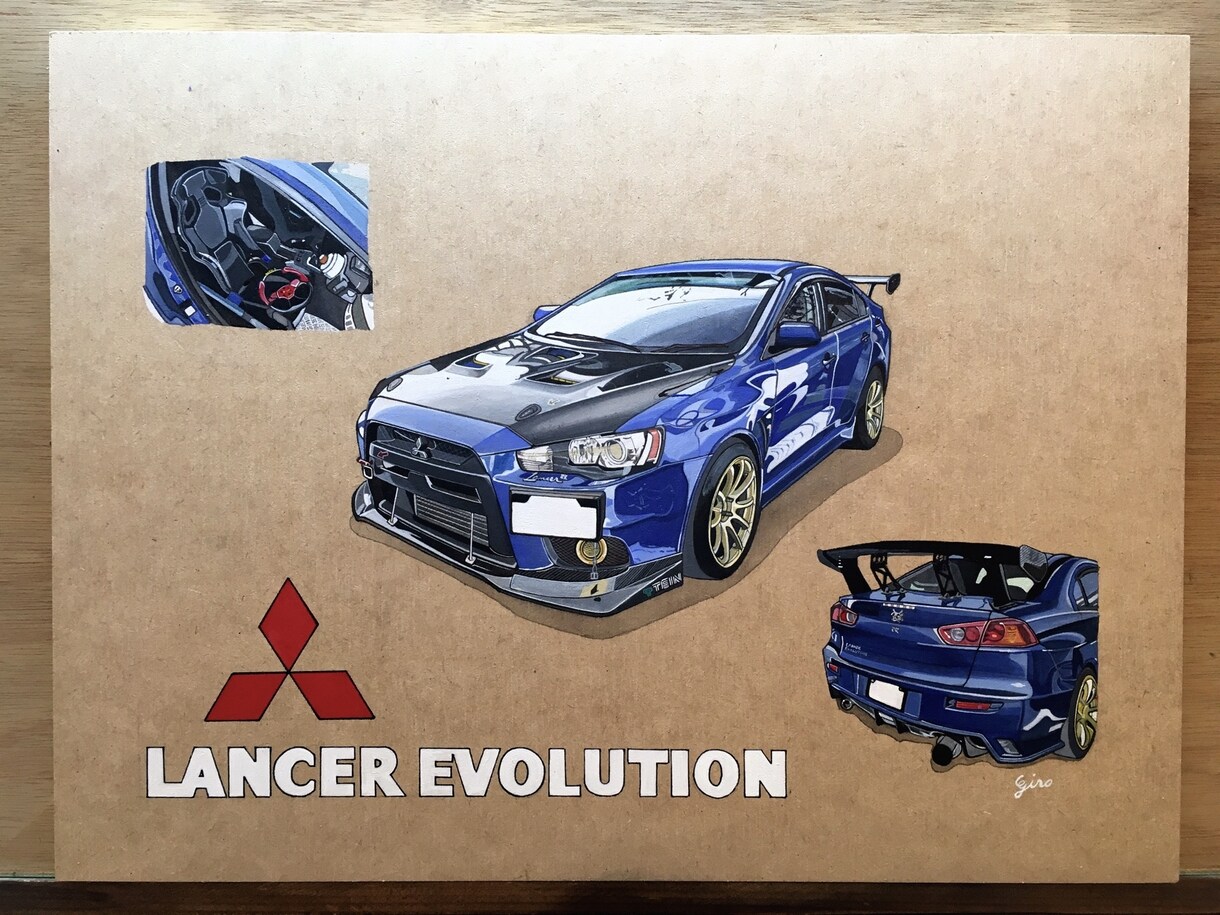 あなたの愛車を描きます 車　バイクをイラストにしてお部屋のインテリアにしませんか イメージ3