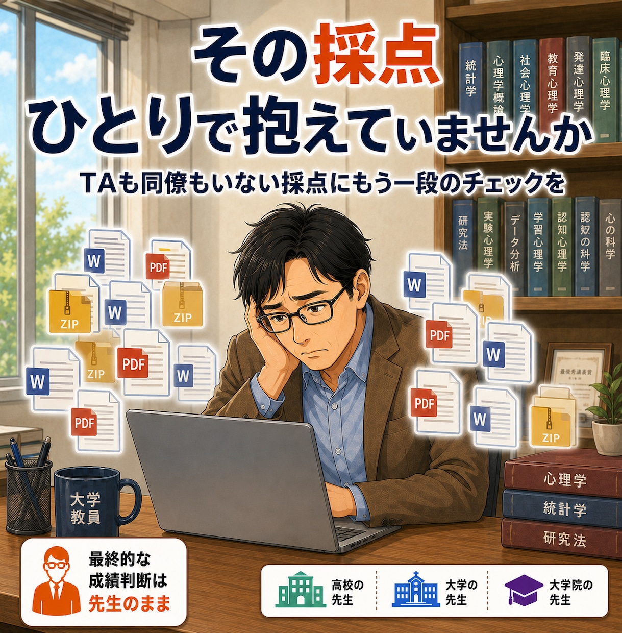 採点を電子ファイルで先に終わらせます 答案はzipにまとめてお送りください イメージ1