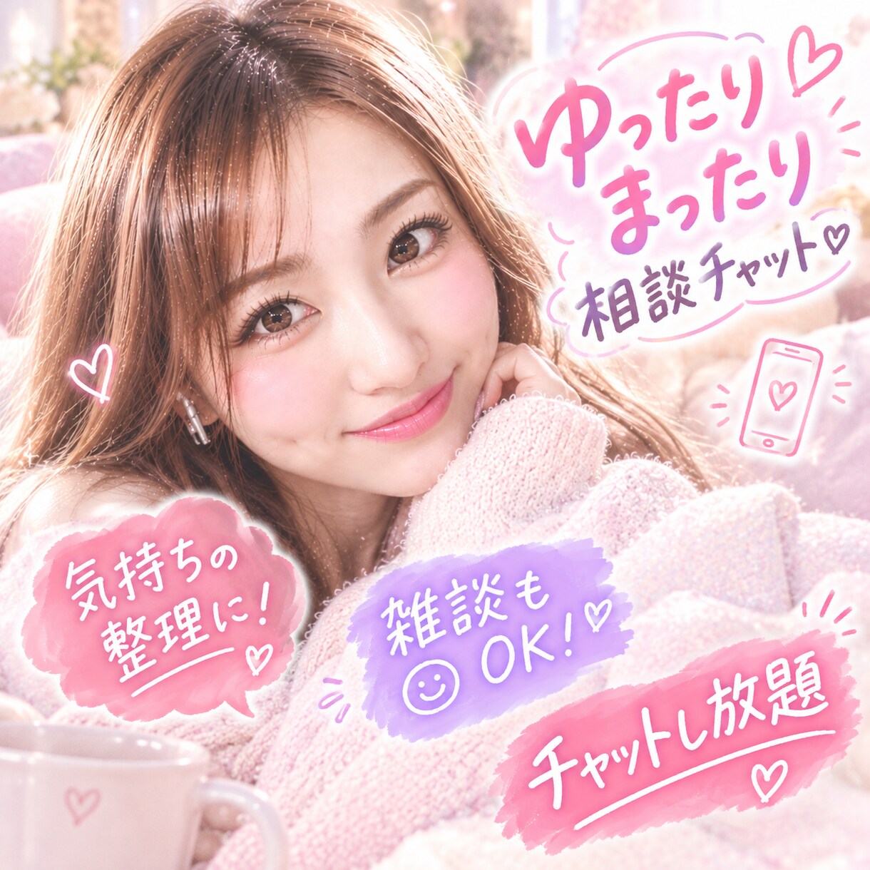アラフォーふうかが自己肯定感高めて魅力アップします 2日間＝無制限♡甘えてOK本音トークで自分を好きになる♡ イメージ1