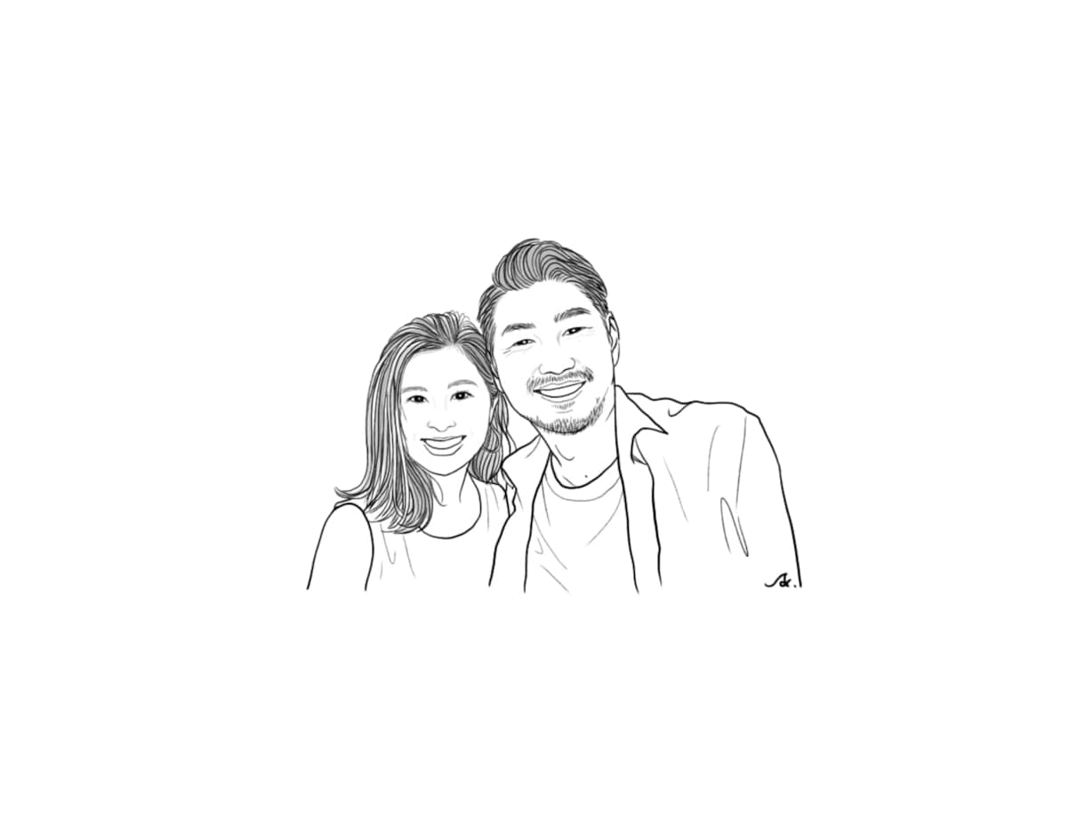 ウェルカムボード、記念写真をおしゃれに描きます ☆複数人可！家族の記念や恋人へのプレゼントにいかがですか？ イメージ7