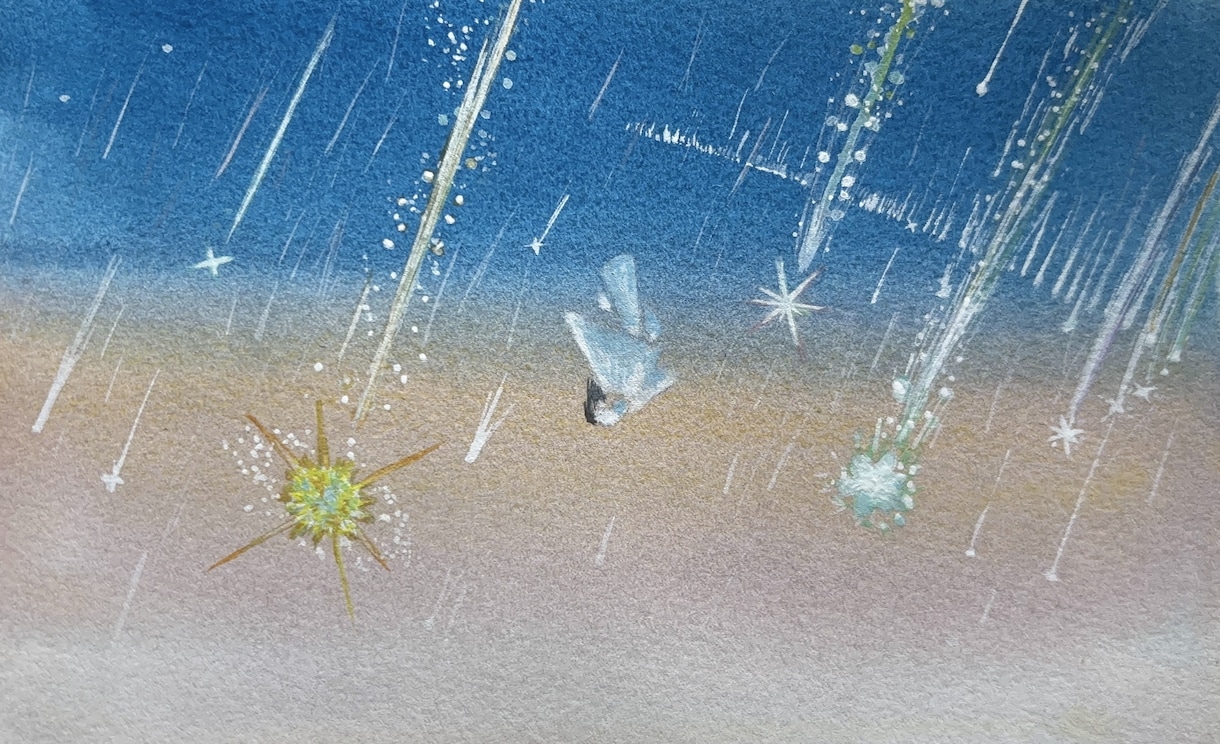 背景少なめ、世界観のある水彩イラストを描きます シンプルだけど印象に残る、絵本のようなイラストを描きます イメージ1
