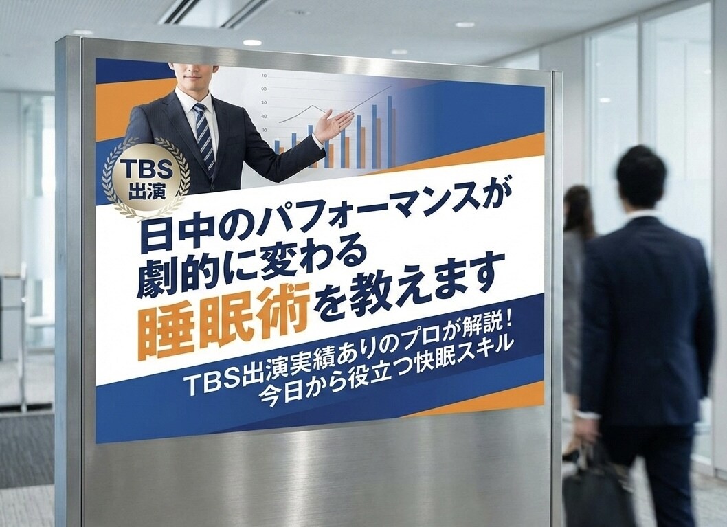 日中のパフォーマンスが劇的に変わる睡眠術を教えます TBS出演実績ありのプロが解説！今日から役立つ快眠スキル。 イメージ1