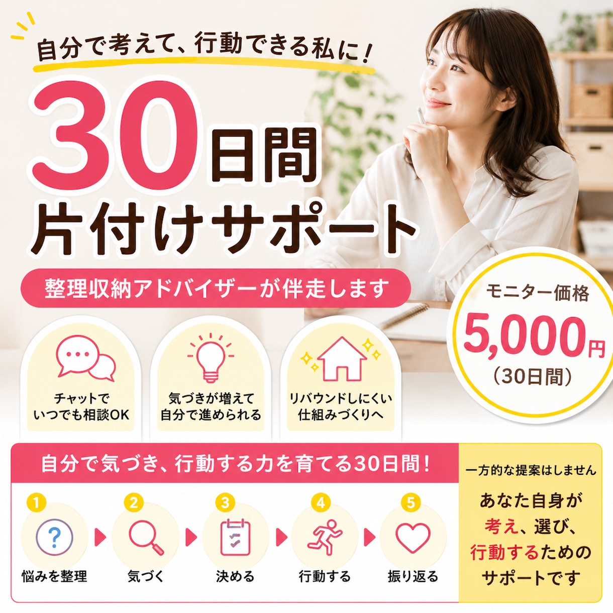 30日間あなたの片付けに伴走します 教えてもらう片付けから、自分でできる片付けへ イメージ1