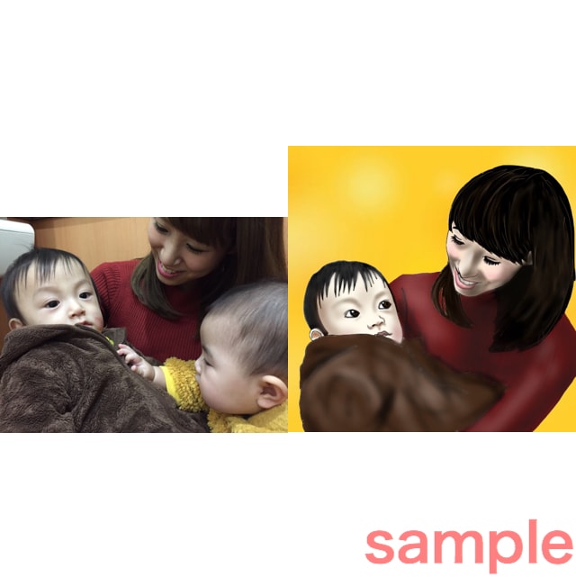 あなたの写真を元にリアルな絵を描きます。お祝いなどのプレゼントに。SNSなどのプロフィールにどうぞ。 イメージ2