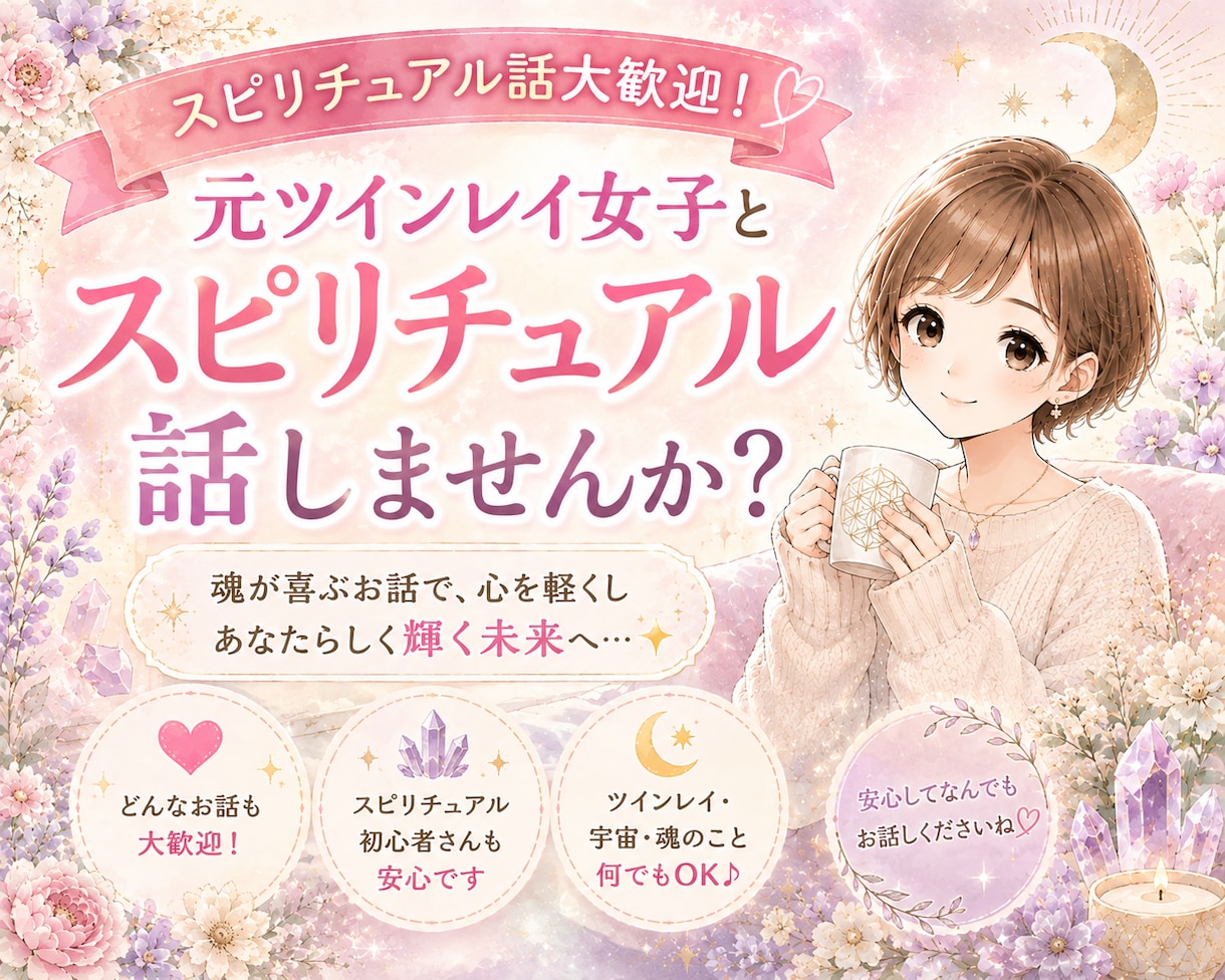 スピリチュアルなお話しします スピリチュアルなこと、不思議な体験など、お話してみませんか？ イメージ1