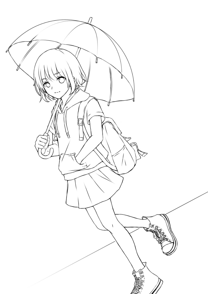 キャラクターを線画にします 塗る事が好きな方、自作キャラを描いてほしい方にオススメです！ イメージ9