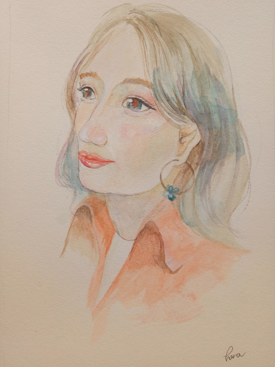 柔らかくあたたかみのある似顔絵描きます 水彩画で、その人らしさを表現します イメージ3