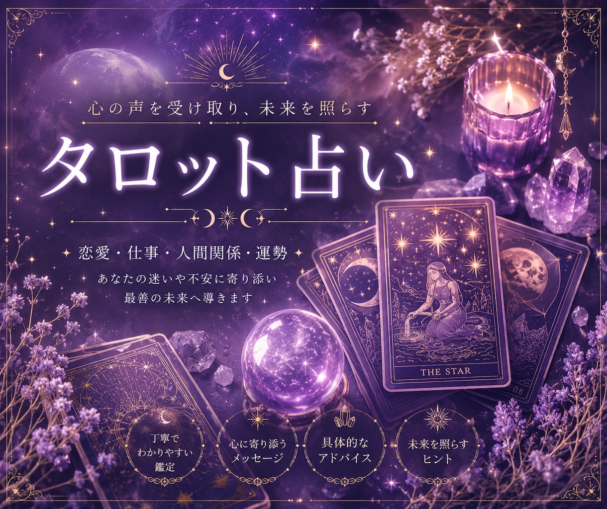 お悩みに優しく、心に寄り添い、迷いに光を灯します 運命を、より良い未来を一緒に探してみませんか？ イメージ1