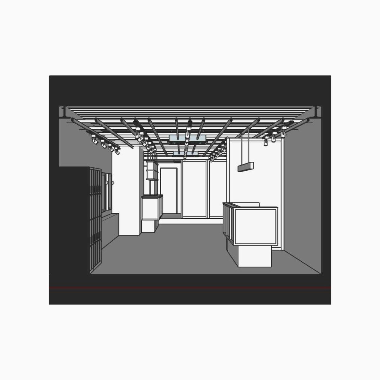 SketchUp 店舗用ホワイトパース作成承ります パースを作成する時間が取れない設計者様、デザイナー様に イメージ1