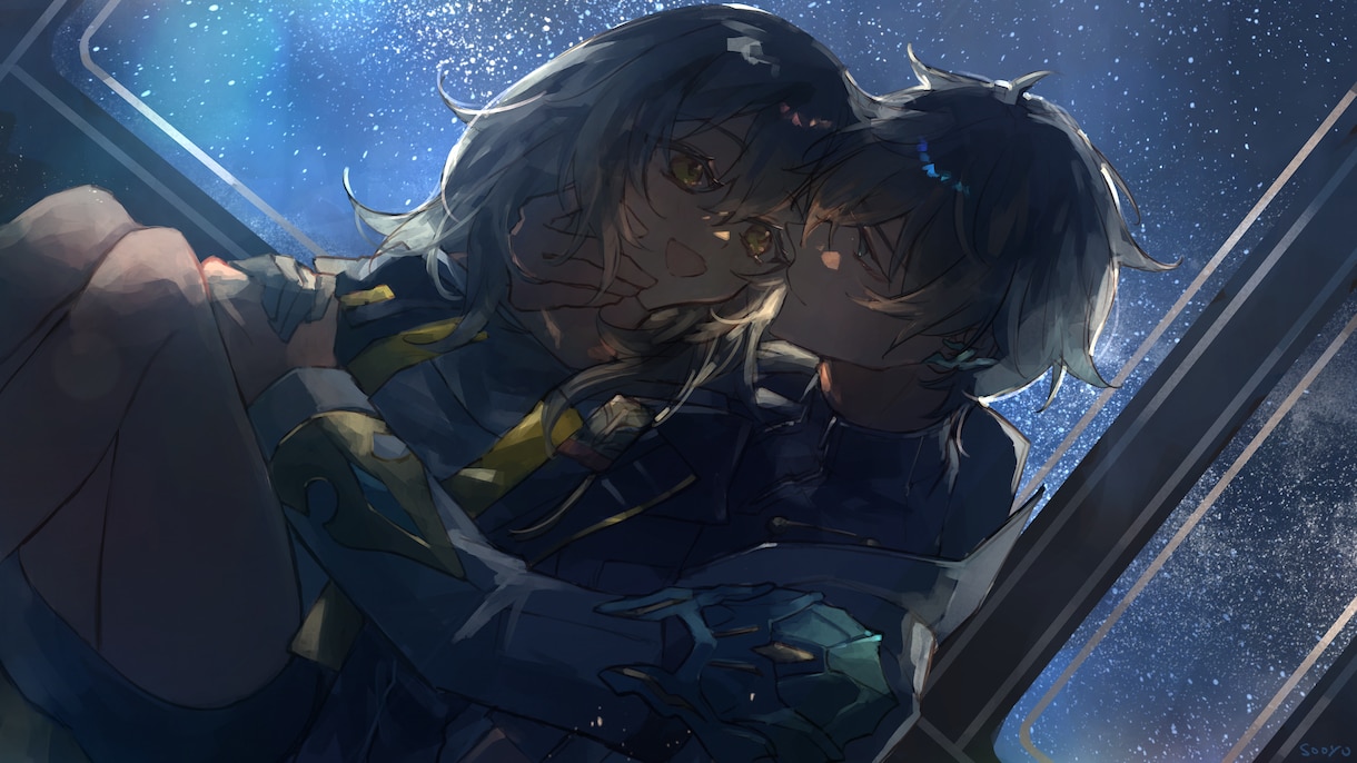 カップルイラストお描きします 素敵なシーンの一枚絵に詰込みイラストもお描きします౨ৎ ⋆｡ イメージ6