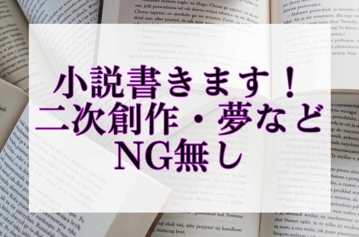 あなたの理想の文章を書きます NGジャンル無し！創作・版権・夢小説・BLGL NLなど イメージ1