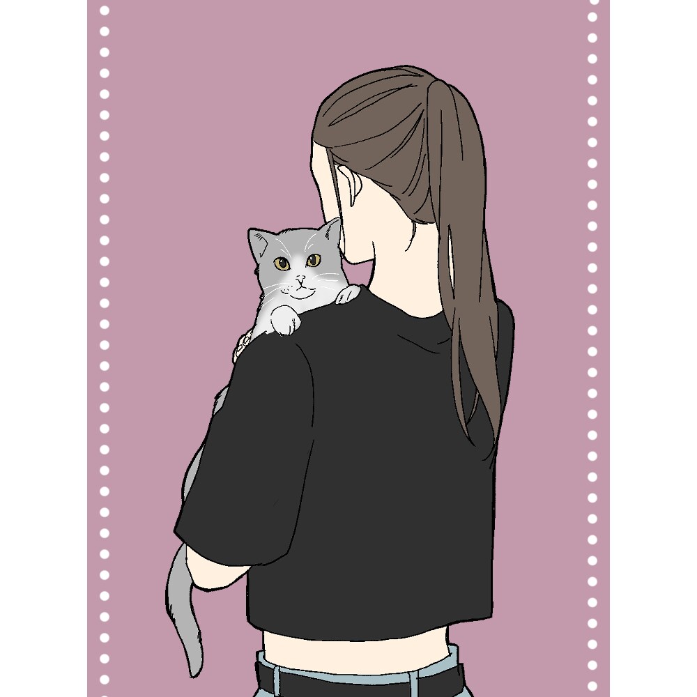 ペットと飼い主様のシンプルなイラスト描きます シンプルな絵柄、色使いでイラスト作成します イメージ2