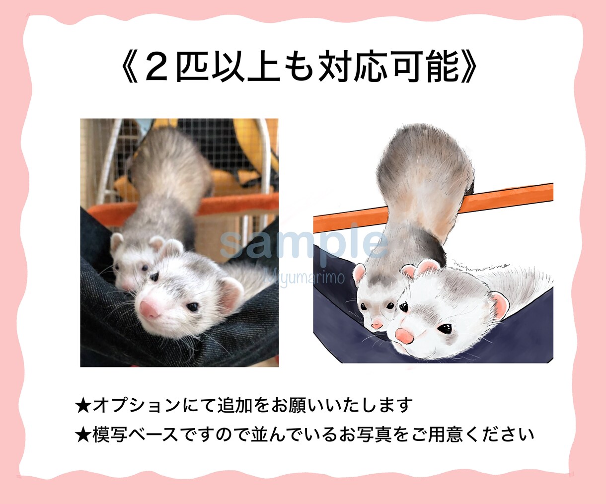 ゆるり×リアル！かわいいペットの似顔絵お描きします ★最初の5名様まで基本料金3,000円で受け付けます★ イメージ7