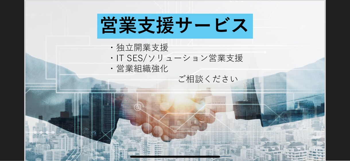 独立開業支援、営業スキル伝授、面接指導します 貴社（貴方）の営業スキルの底上げをします！ イメージ1