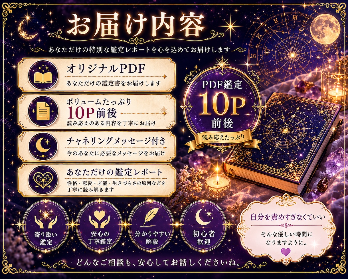 あなたの人生設計、本質・恋愛・才能を鑑定します 生年月日から適職や恋愛・性格・才能を深く読み解き人生を幸せに イメージ2