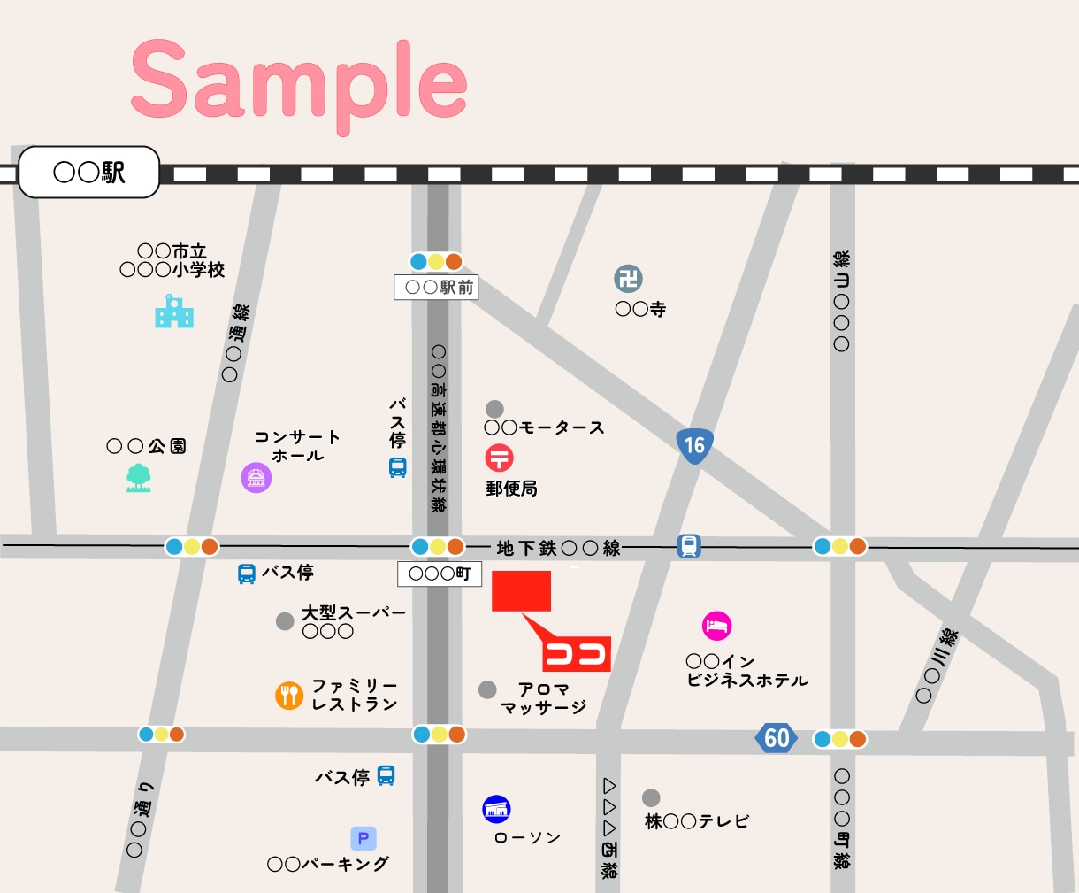 Illustratorで地図を作成致します 本業で道路関係の図面を描いているので正確さに自信があります。 イメージ2