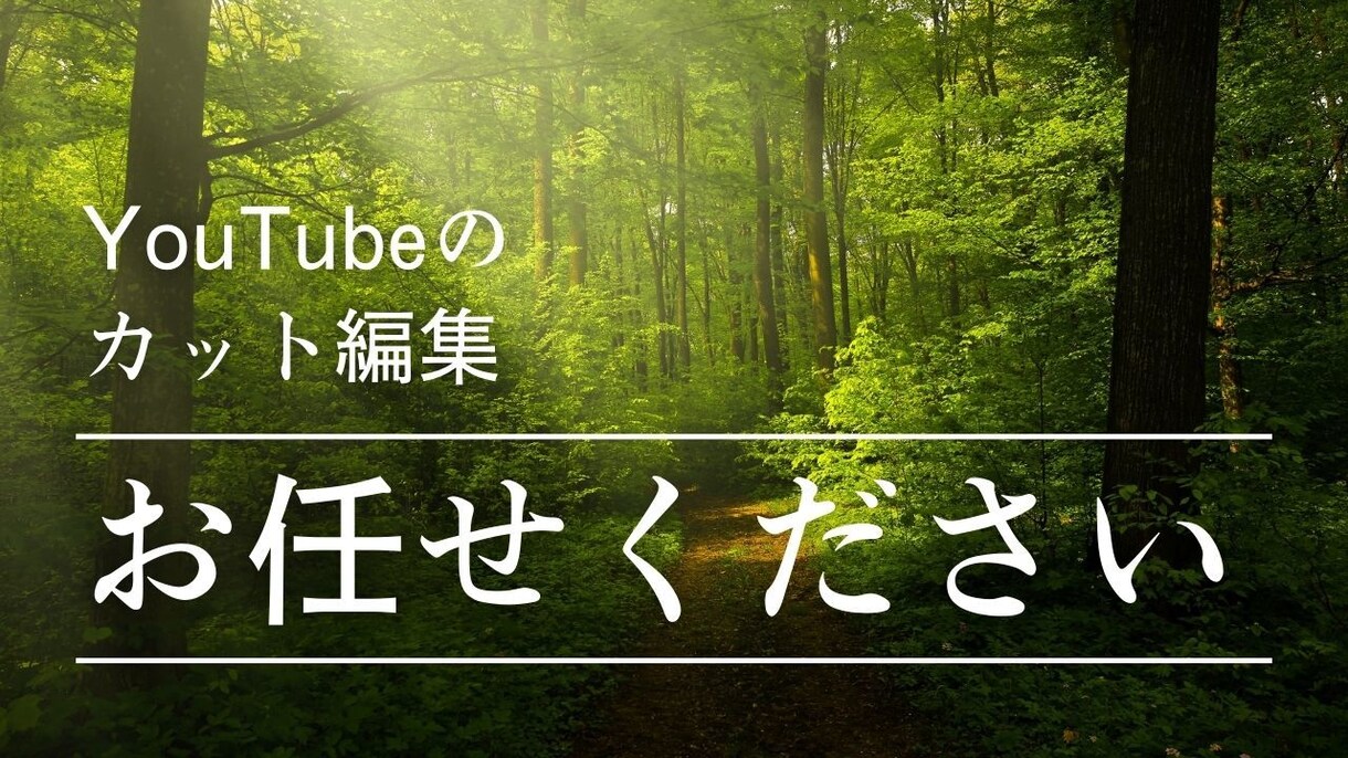 動画のカット編集のみ代行します 不要な部分のカットお任せください！ イメージ1