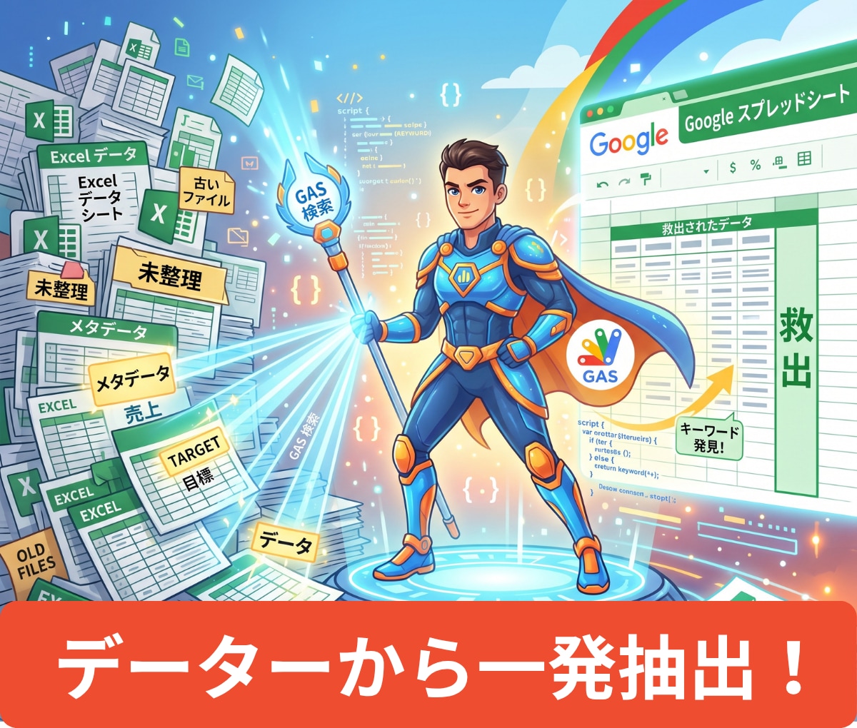 脱Ctrl+F 　エクセルデータから抽出します 標準検索から卒業！表記ゆれも吸収し複数条件で一覧抽出します イメージ1
