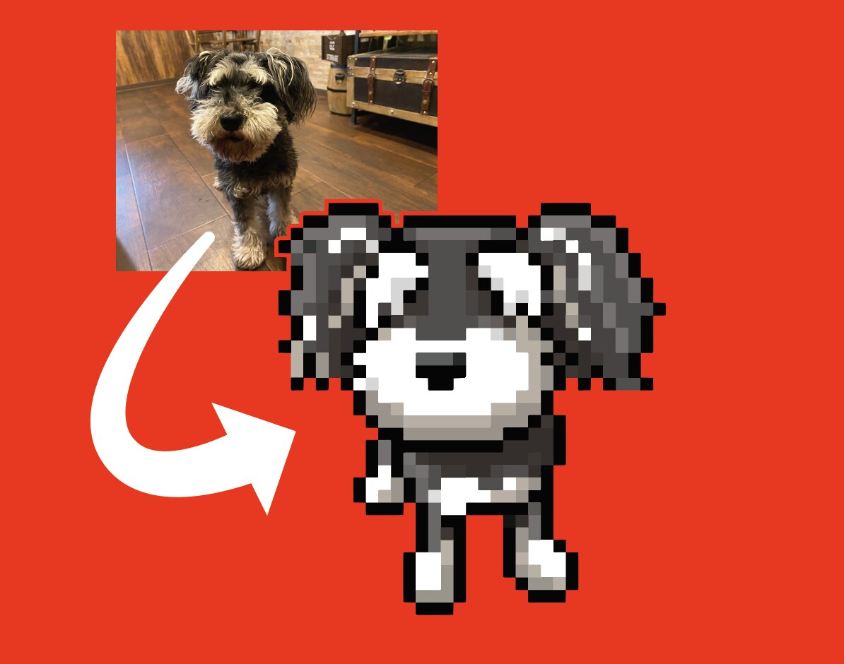 愛犬・ペットをSFC風の可愛いドット絵にします 最短即日納品！アイコンやグッズなどにも使いやすい！ イメージ5