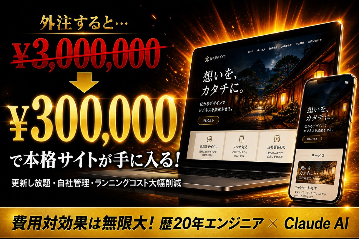 最短即日｜AI稼働の本格ホームページを作ります 自動集客•EC•SNS自動化。使えるサイトが特別価格 イメージ4