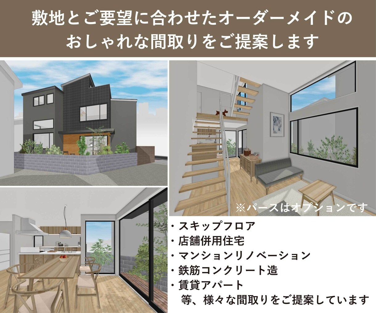 女性建築士が住みやすい住宅間取り３案ご提案します 家事動線に配慮した収納の多いおしゃれな間取りを作成します イメージ5