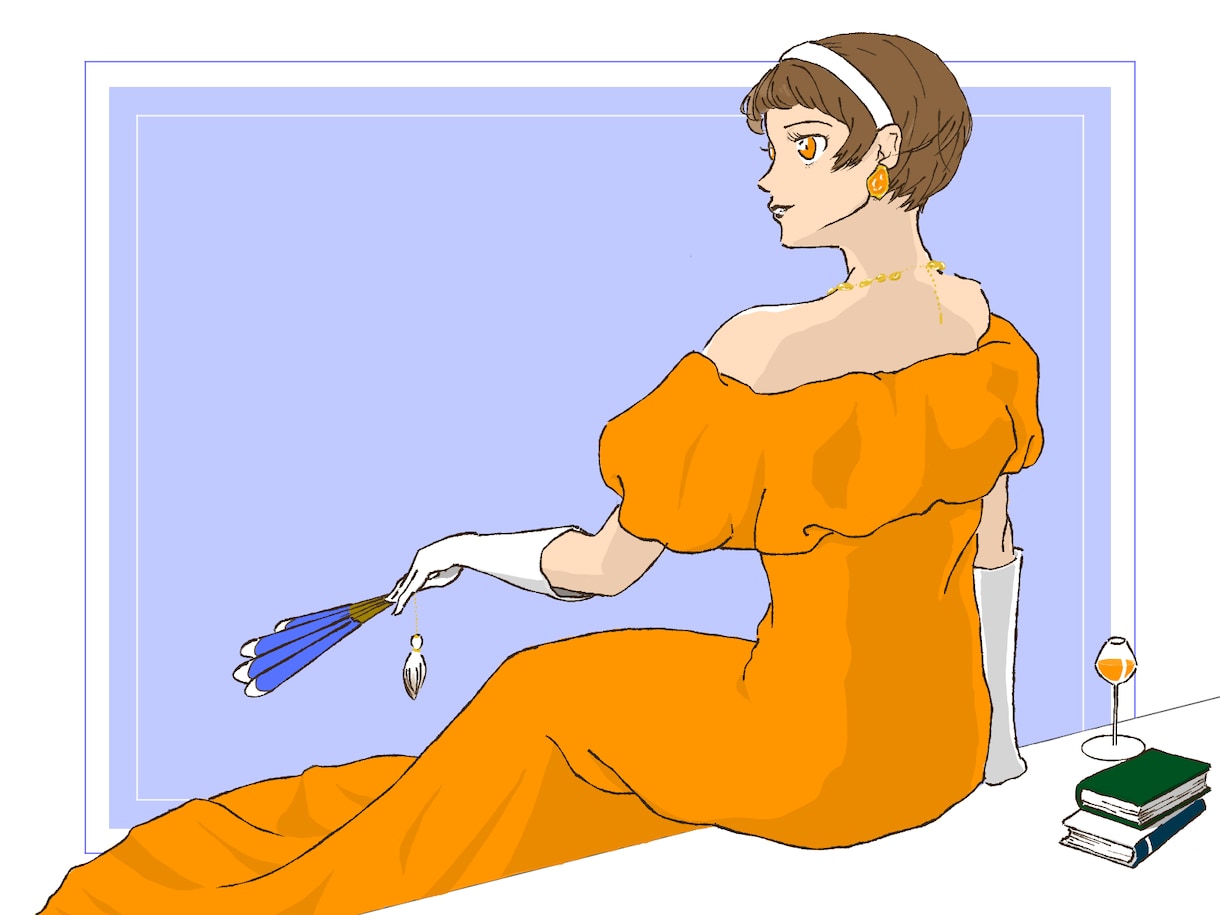 表紙用のイラストを描きます 上品な女性のイラストを描きます。 イメージ1
