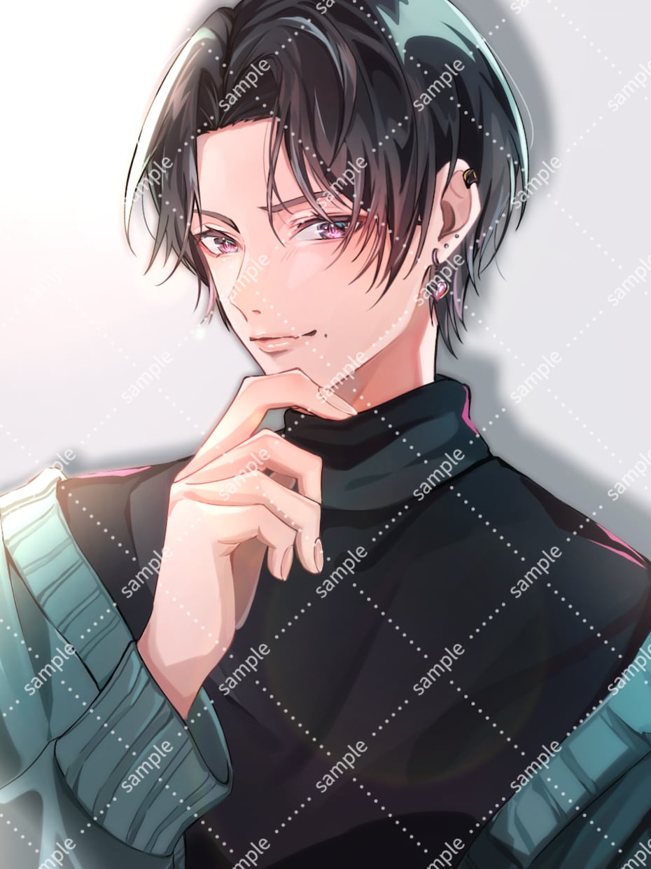 胸上の一枚絵をかきます かわいい胸上のイラスト描きます！ イメージ4